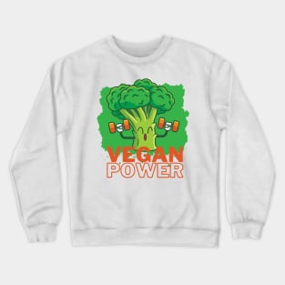 Vegan Power Broccoli Gym Crewneck Sweatshirt